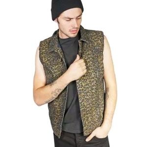 leopard print denim jacket mens
